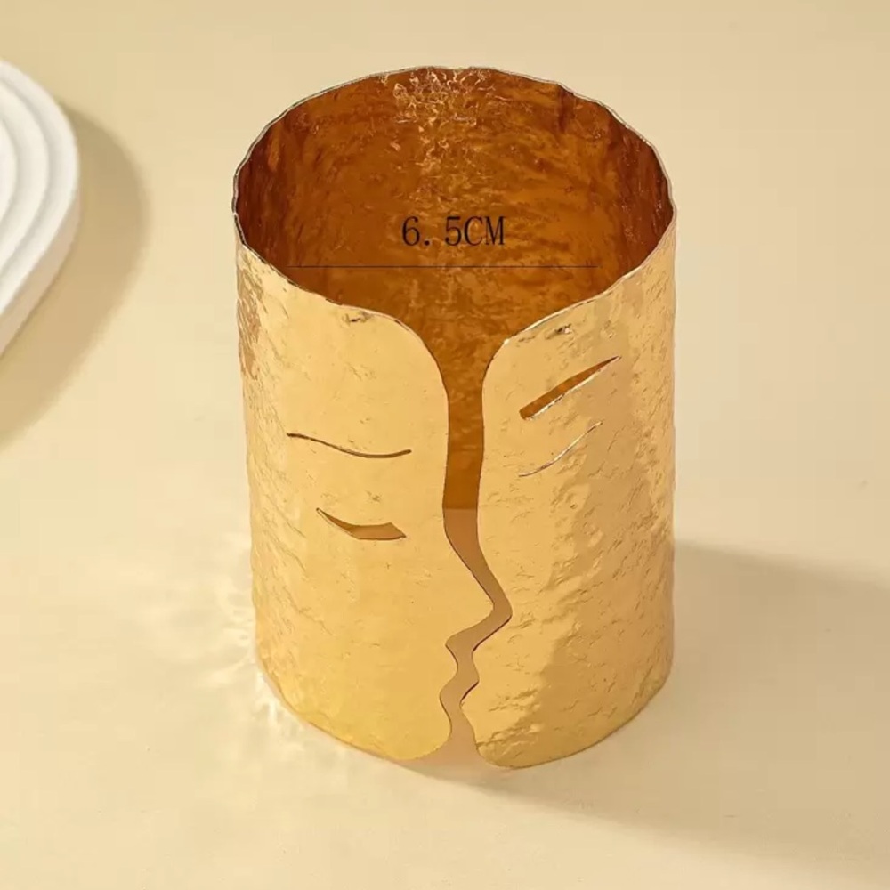 New! Gold Face Bangle Open Bracelet - Picture 2 of 2
